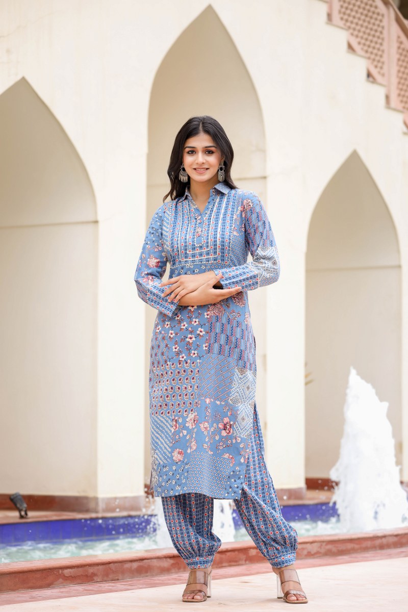 graceful cotton kurta set