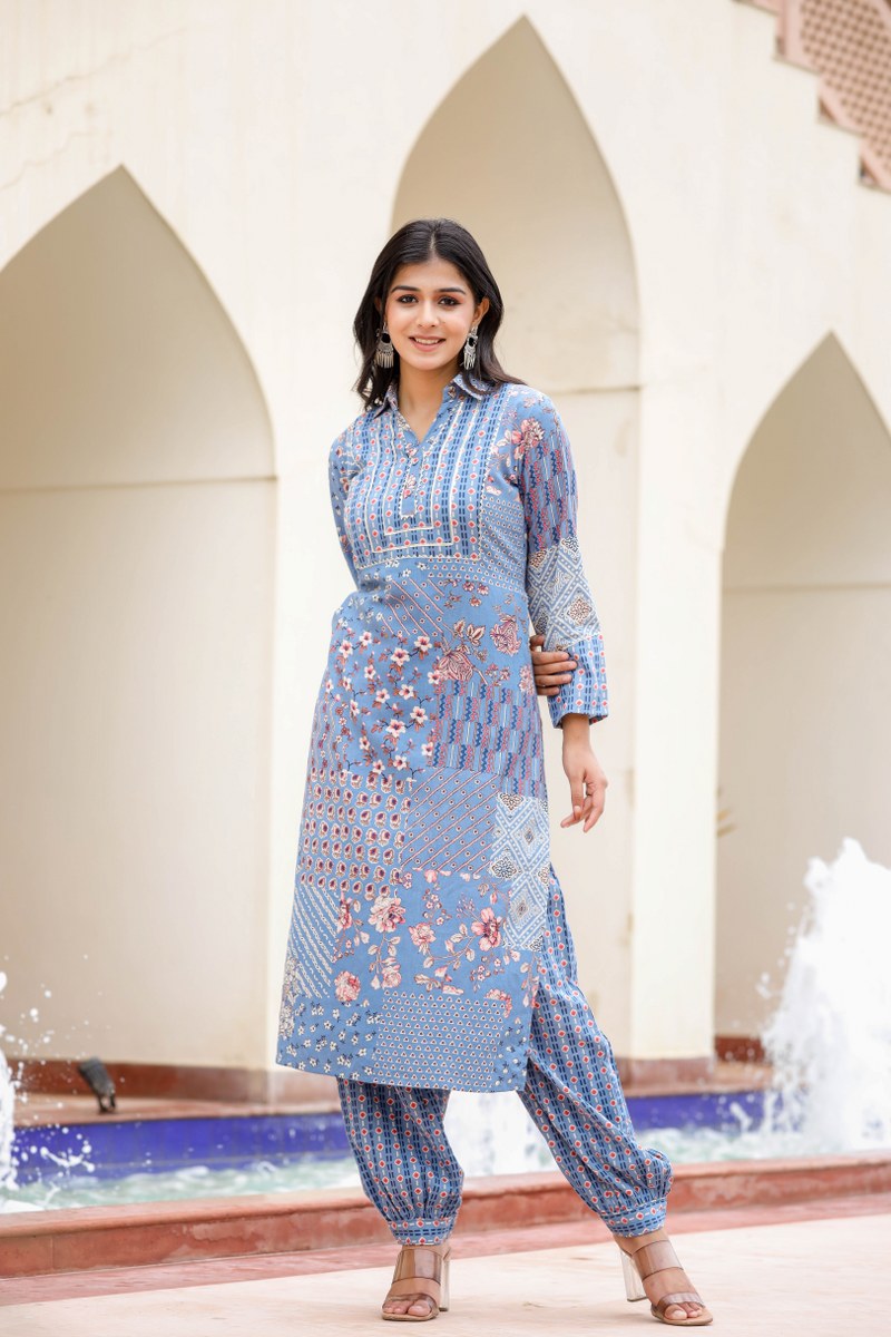 graceful cotton kurta set