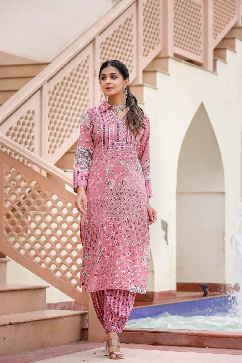 graceful cotton kurta set