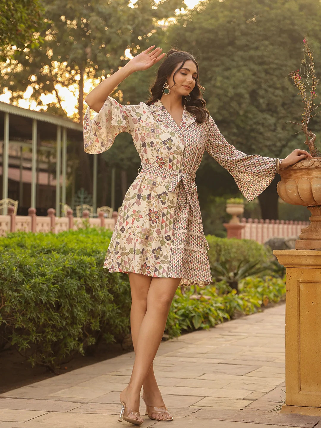 meadow melody cotton short dress