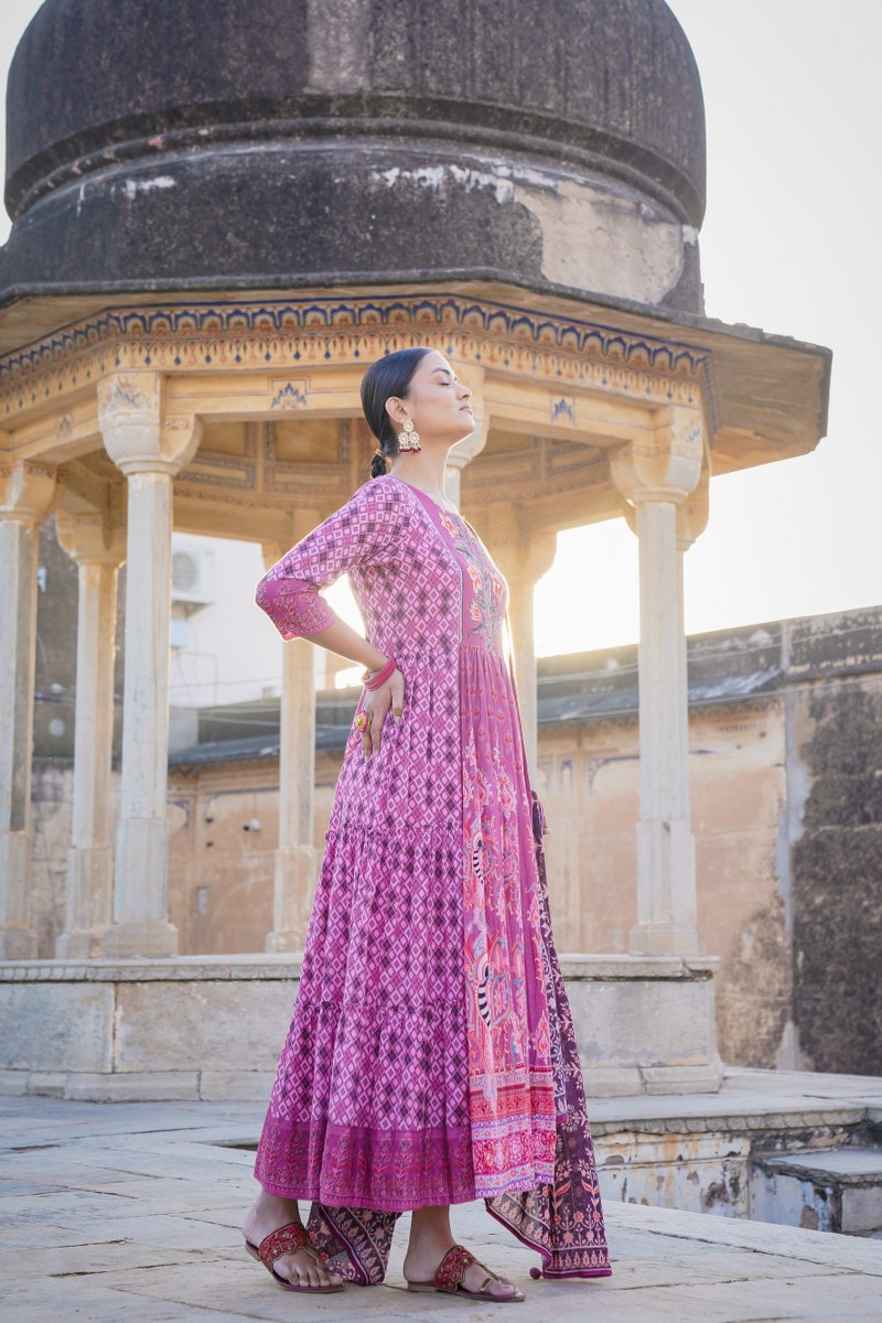 elegant and stylish purple long dress perfect for any occasion