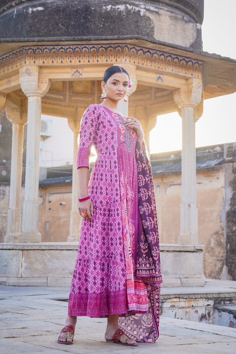 elegant and stylish purple long dress perfect for any occasion